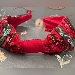 EUC Holiday Sequined Headband.